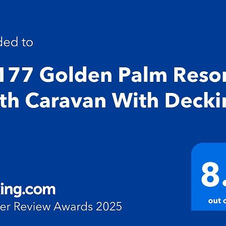 Pg177 Golden Palm Resort 8 Berth Caravan With Decking Чапъл Сейнт Лионардс Екстериор снимка